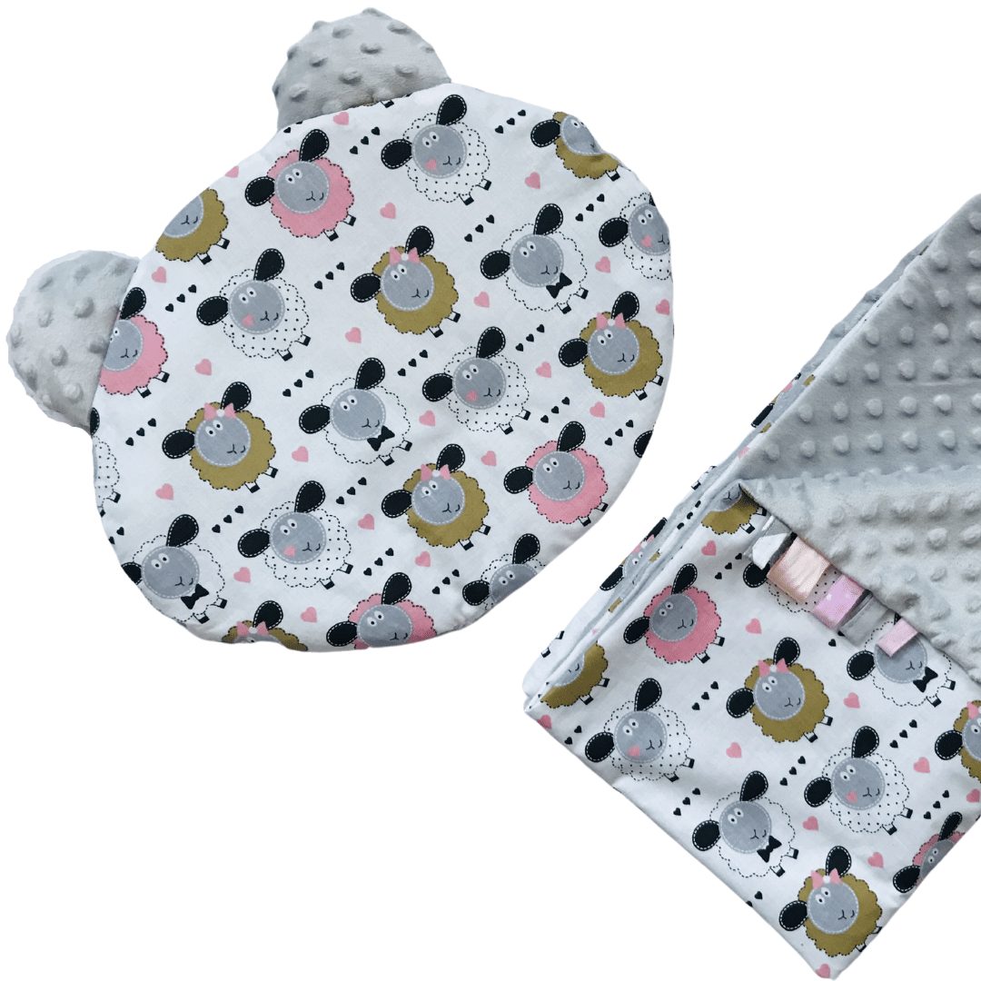 zestaw do wózka w owieczki