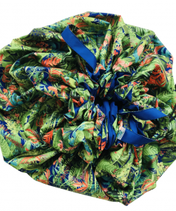 Mata na klocki, chabrowa/dżungla