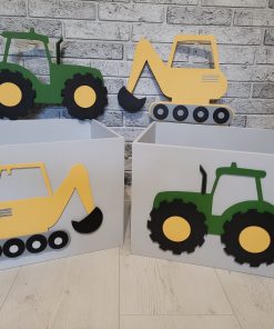 Lampki traktor i koparka